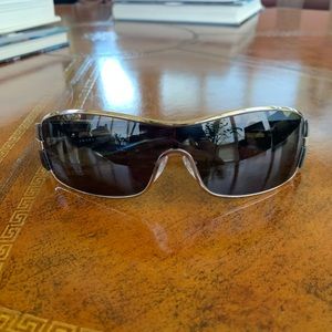 Prada men’s silver marble sunglasses SPR 56H